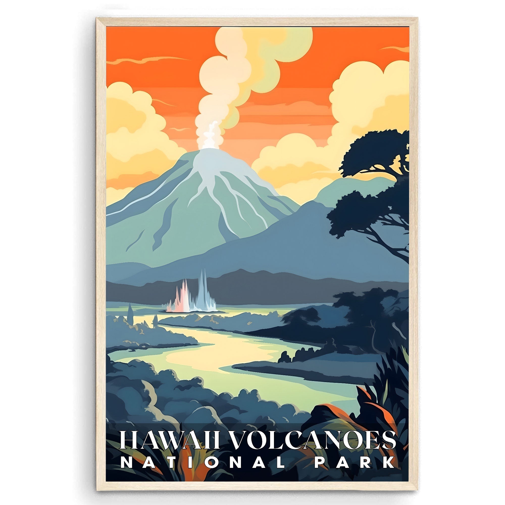 Hawaii Volcanoes National Park, National Parks Wall Poster