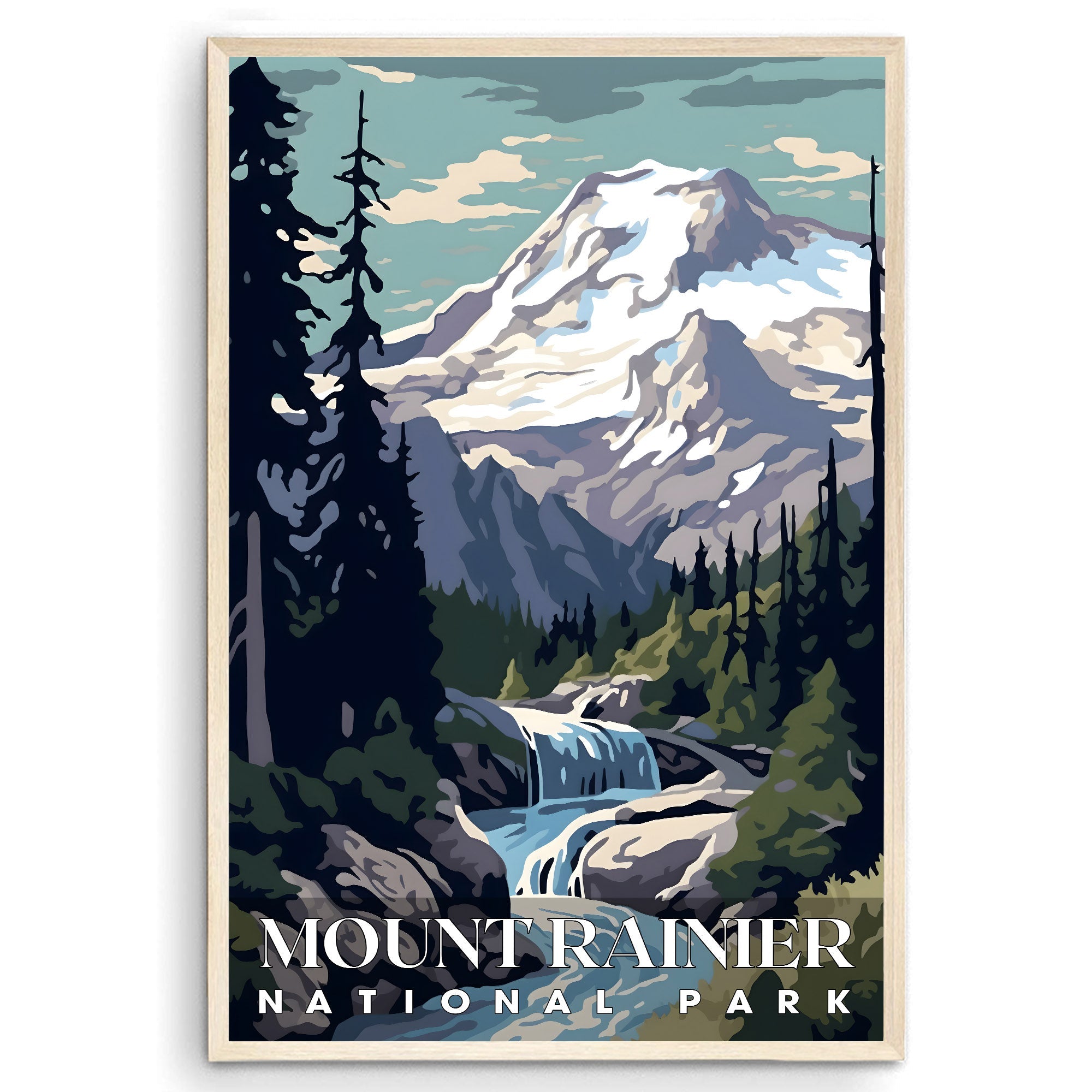 Mount Rainier National Park, National Parks Wall Poster