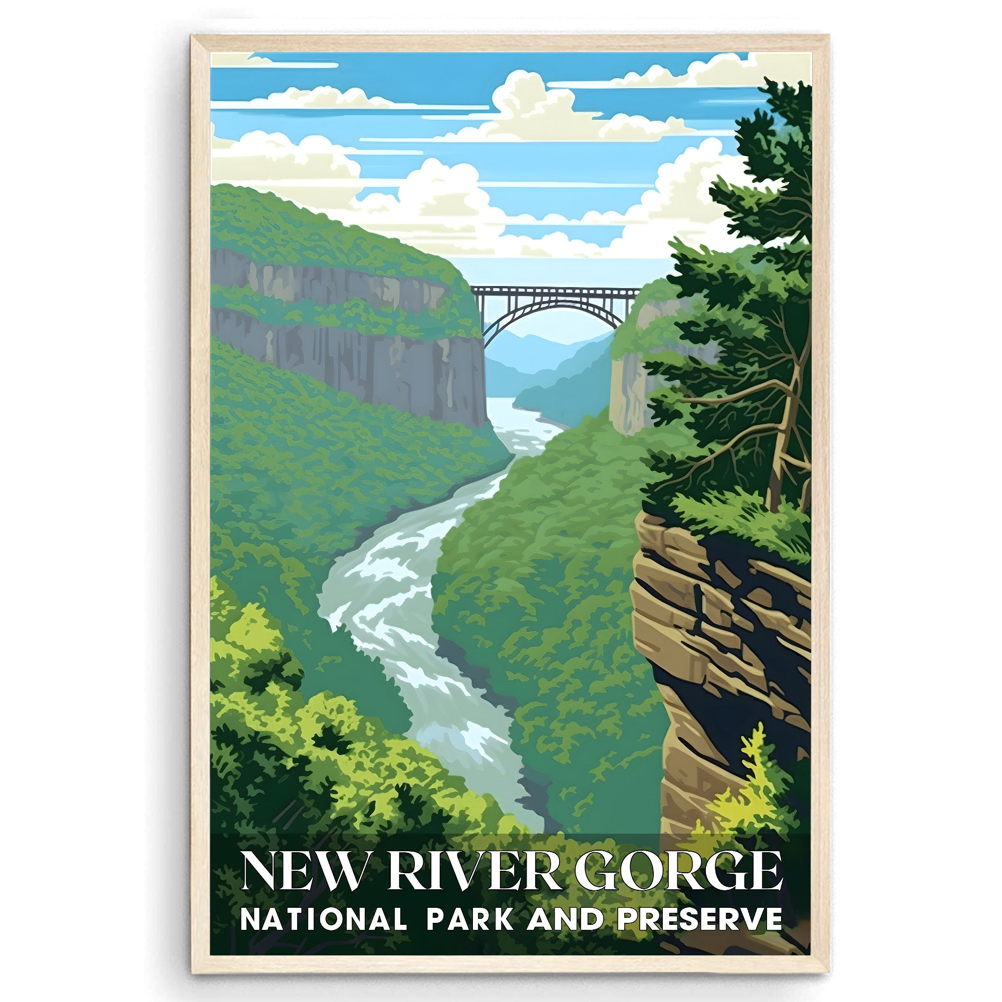 New river gorge national park and preserve, National Parks Wall Poster