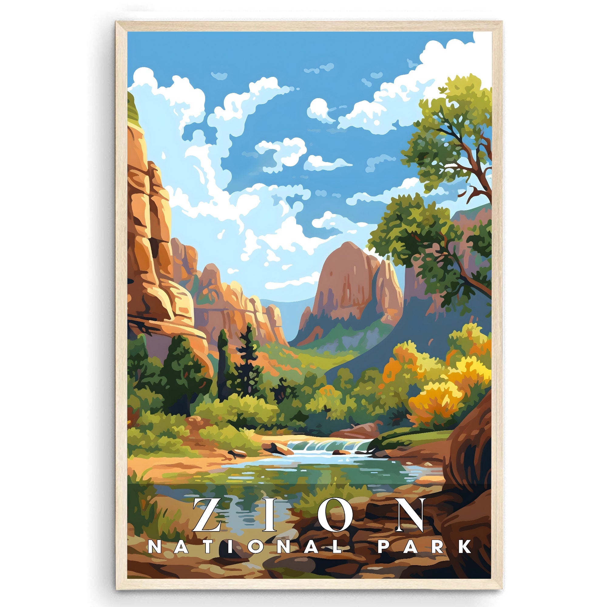 Zion national park, National Parks Wall Poster