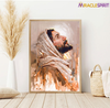 Jesus Wall Art Poster, Jesus Portrait Painting, Jesus Christ Wall Art, Jesus Picture, Picture Watercolor of Jesus, Jesus Art, Christ Poster, Artwork for Bedroom Living Room Bathroom (UNFRAMED)