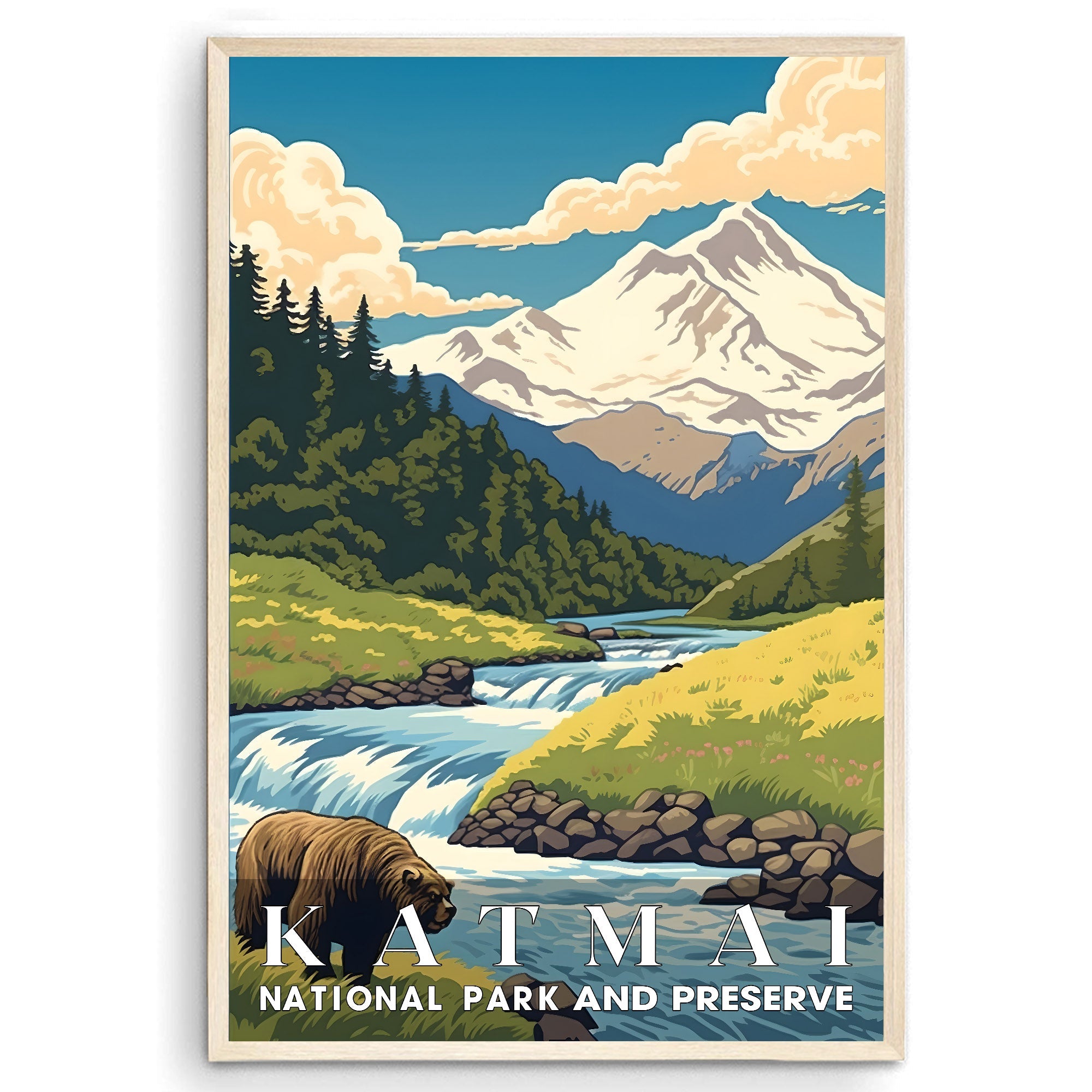 Katmai National Park  Preserve, National Parks Wall Poster